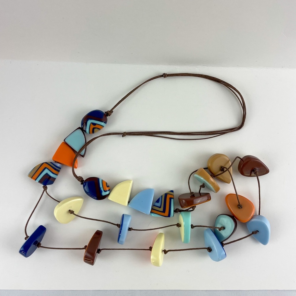 Ernesto de Barcelona Colorful Resin Beaded Necklace